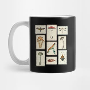 Cottagecore Goblincore Dark Academia Mushroom and Insect Mug